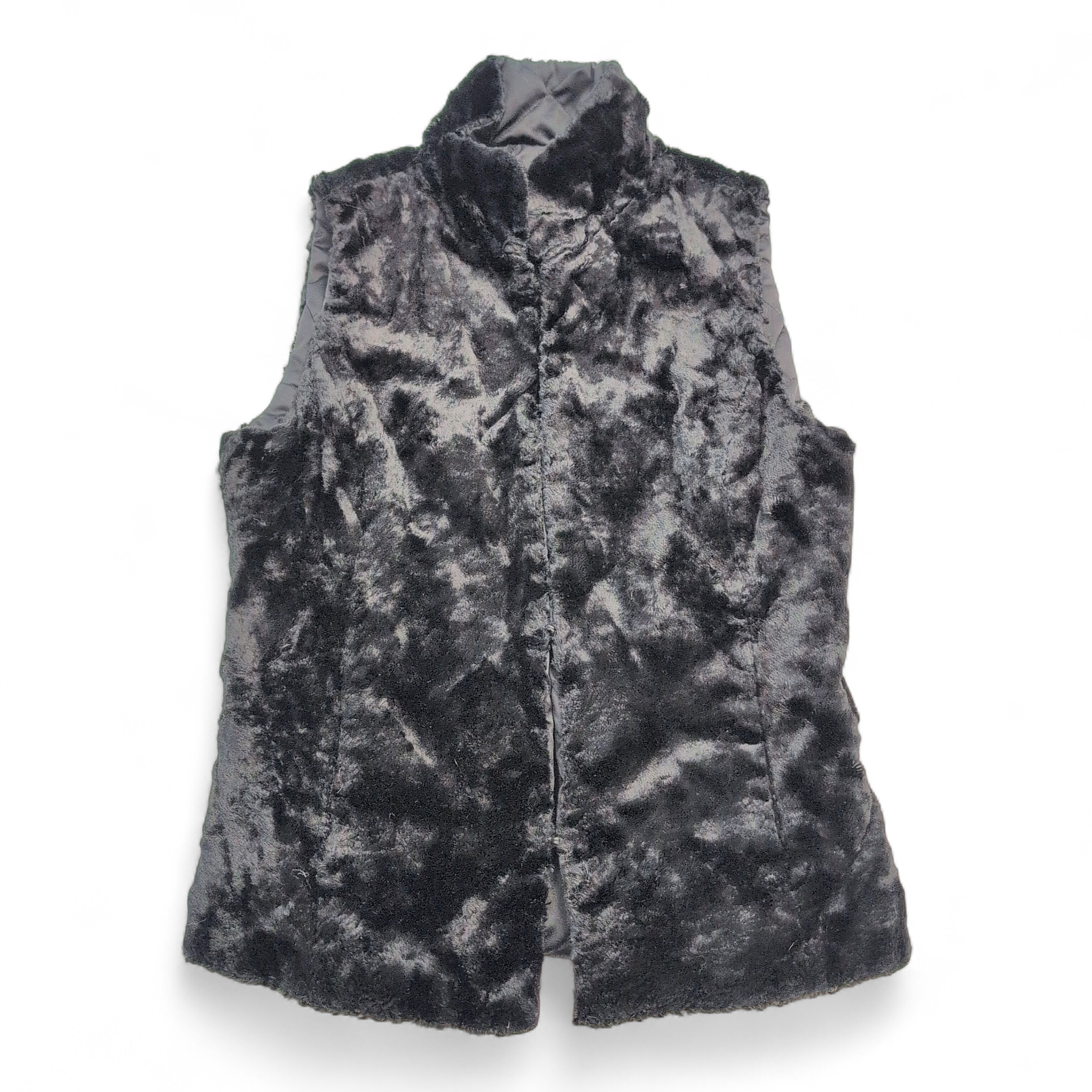 Ralph Lauren Reversible Faux Fur Vest Xs Black